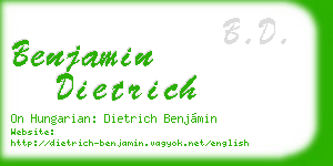 benjamin dietrich business card